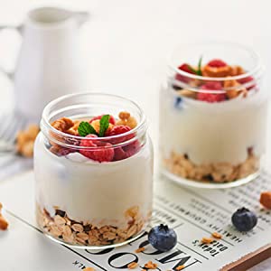 1/2oz 2oz 4oz 6oz 8oz 12oz 16oz Glass Cosmetic Jar Straight Side Cream Jar with Lid