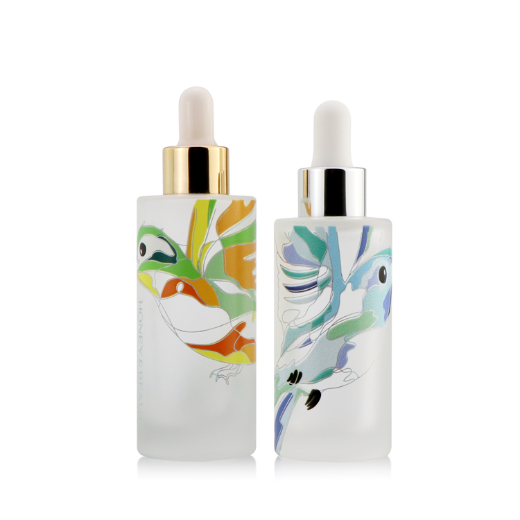 1 3.3 4 oz 40ml frosted cylinder container empty cosmetic oil packaging matte glass dropper bottle with pipette