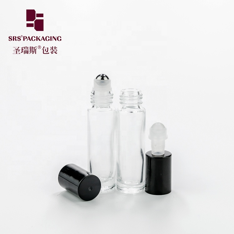 1/3oz empty transparent glass roller cosmetic perfume 10 ml essential oil bottle
