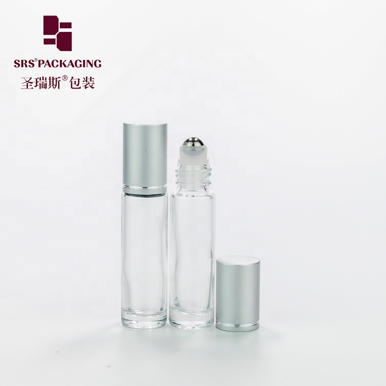 1/3oz empty transparent glass roller cosmetic perfume 10 ml essential oil bottle