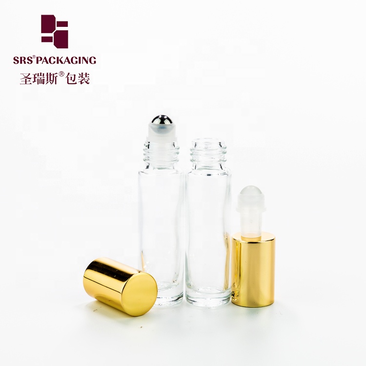 1/3oz empty transparent glass roller cosmetic perfume 10 ml essential oil bottle
