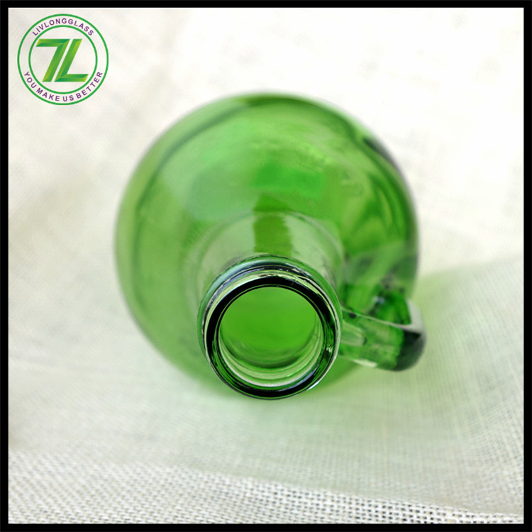 1.5L Half Gallon Green Glass Jug Kitchen Pot Wine Bottle with Screw Cap