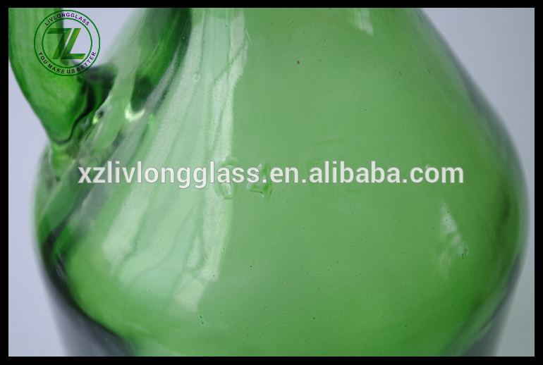1.5L Half Gallon Green Glass Jug Kitchen Pot Wine Bottle with Screw Cap