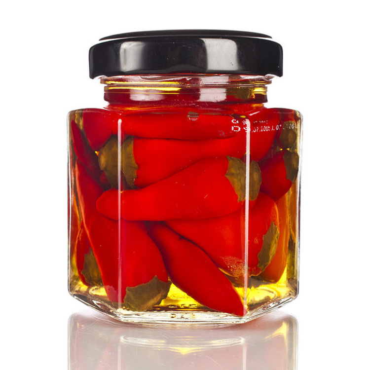1.5Oz Clear Hexagon Mini Glass Honey Jar