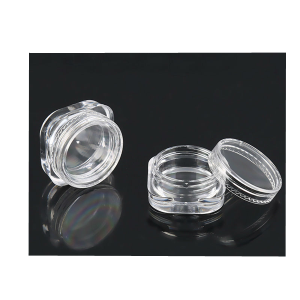 1.5g 2g PS plastic square loose powder cream jar,glitter powder jar,cosmetic sample jar