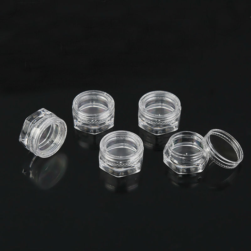 1.5g PS plastic Hexagonal facial cream jar, Hexagon eye cream jar, eye shadow jar