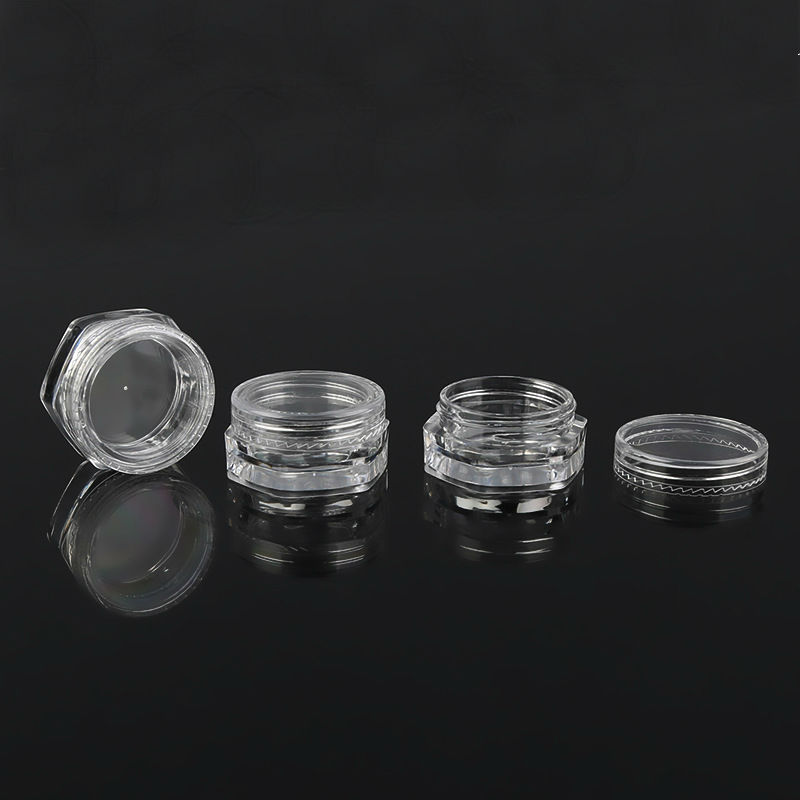 1.5g PS plastic Hexagonal facial cream jar, Hexagon eye cream jar, eye shadow jar