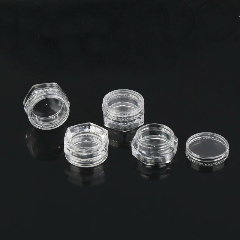 1.5g PS plastic Hexagonal facial cream jar, Hexagon eye cream jar, eye shadow jar