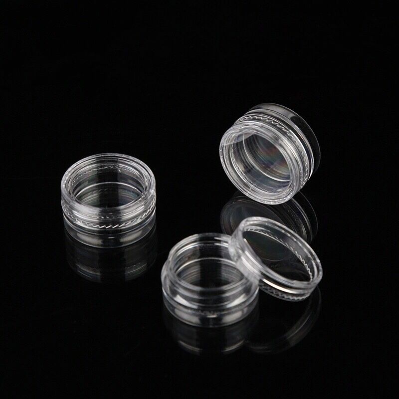 1.5g round Plastic PS cream jar,Small capacity powder jar, eye shadow/cream jar