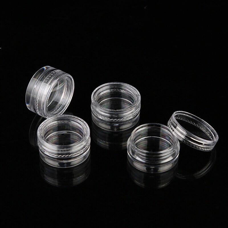 1.5g round Plastic PS cream jar,Small capacity powder jar, eye shadow/cream jar