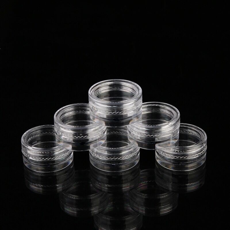 1.5g round Plastic PS cream jar,Small capacity powder jar, eye shadow/cream jar
