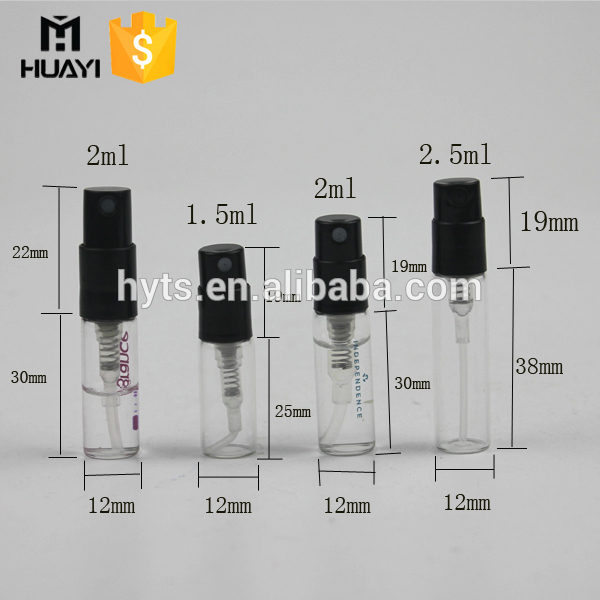 1.5ml.2ml.2.5ml.3ml Tester perfume glass bottle,small glass vial