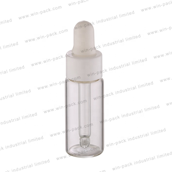 1.5ml 2ml 3ml 5ml 6ml cosmetic clear vials glass small eye dropper bottle serum bottles
