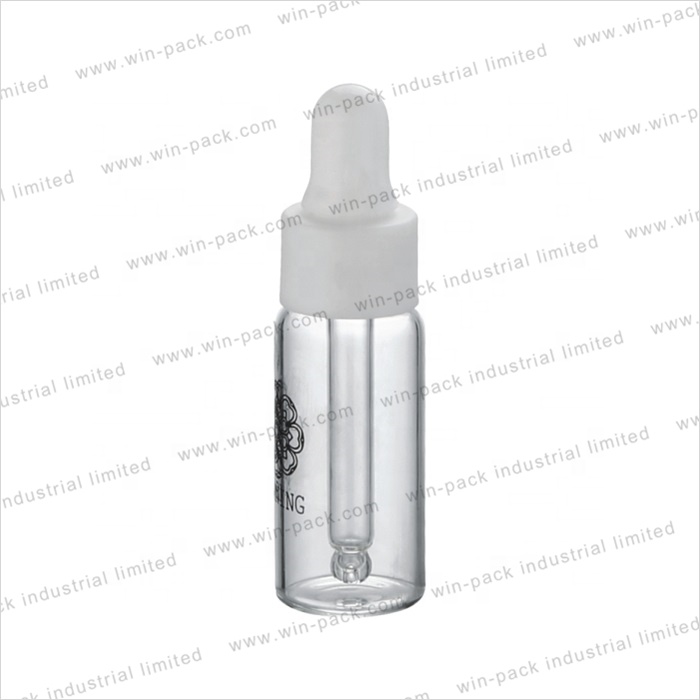 1.5ml 2ml 3ml 5ml 6ml cosmetic clear vials glass small eye dropper bottle serum bottles