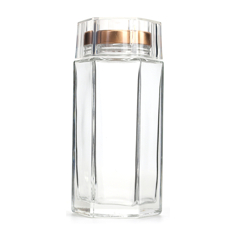 1.6oz 3oz 4oz 5oz 6oz 9oz 12oz 17oz 25oz Hexagon Shaped Hermetic Glass Jar With Metal Lid