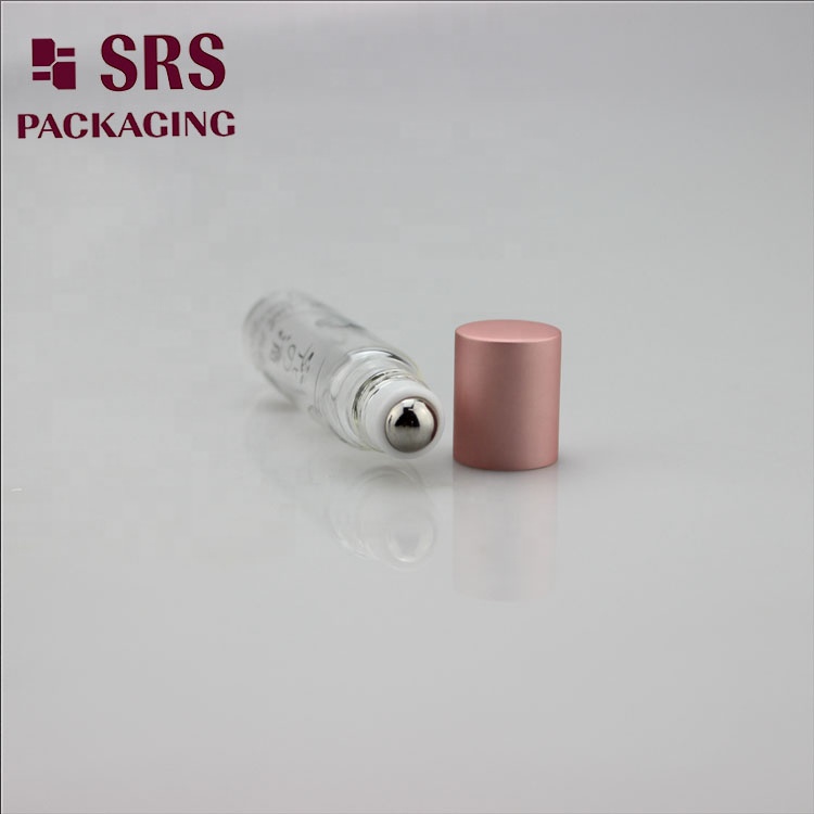 1/6oz 5ml mini roll-on glass essential oil bottle metal roller ball home fragrance bottle
