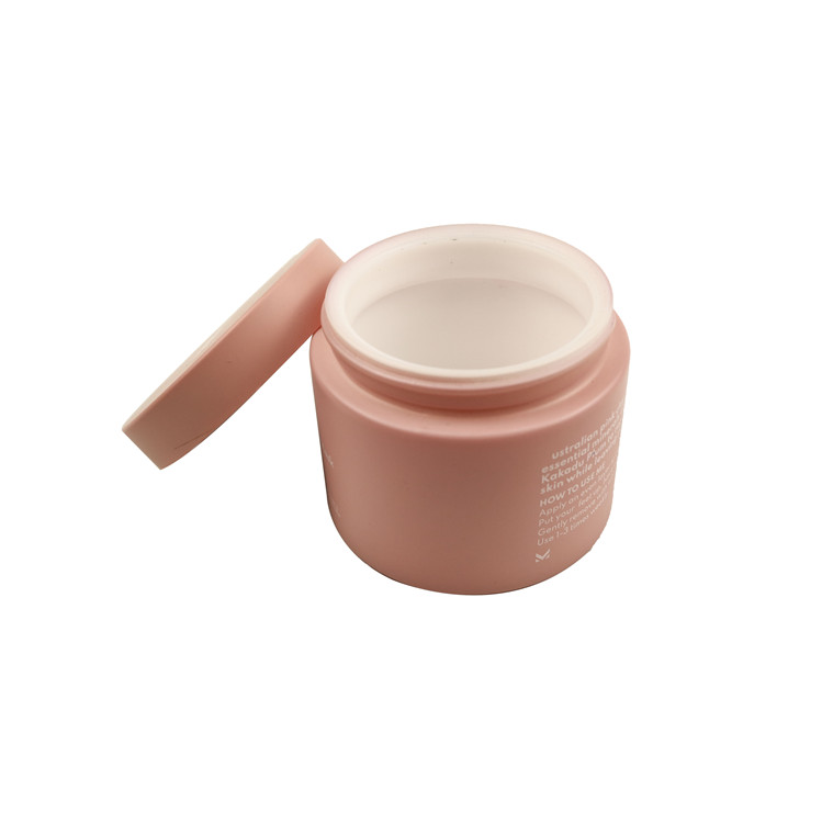1.7oz 2.1oz Skin care cream clay mask jar metallic pink lid 50g 60g 100g frosted glass cosmetic jar container