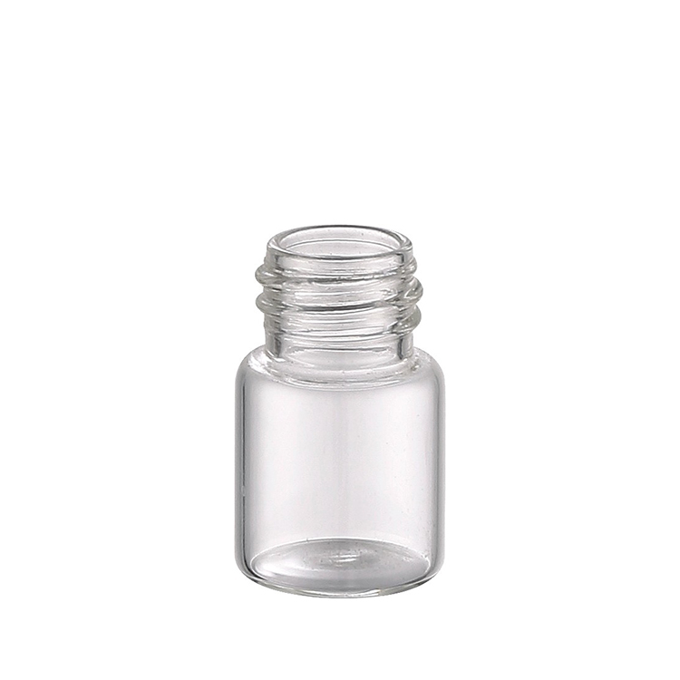 1/8 1/4 dram Clear Small Glass Vials 2ml 4ml Glass Tube Orifice Reducers White Caps