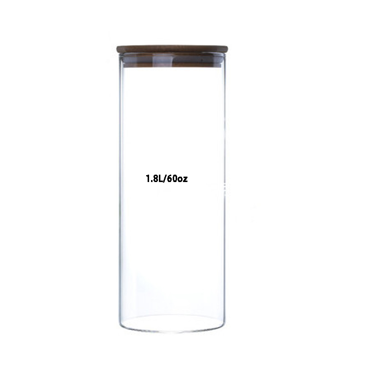 1.8L/60oz bamboo tea tins airtight canister storage set packaging