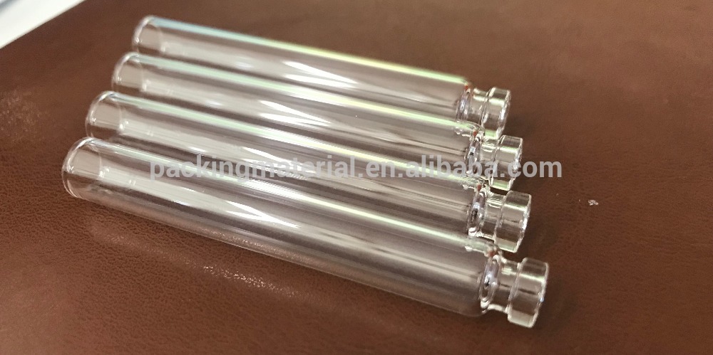 1.8ml 3ml High Borosilicate Clear Glass Dental Cartridge Vial With Rubber Stopper and Aluminium Cap