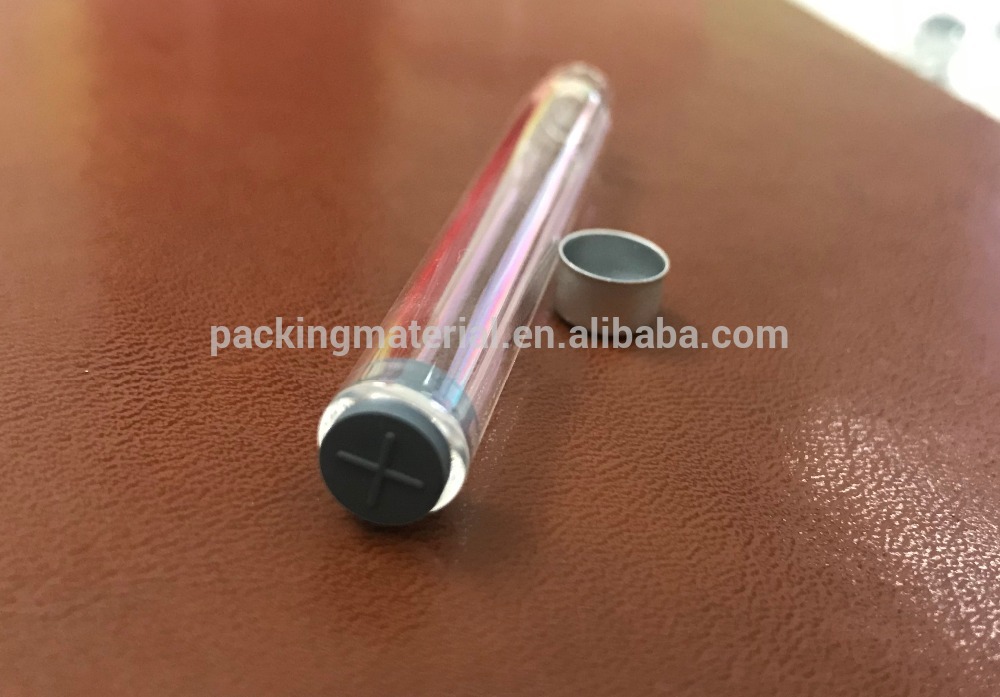 1.8ml 3ml High Borosilicate Clear Glass Dental Cartridge Vial With Rubber Stopper and Aluminium Cap