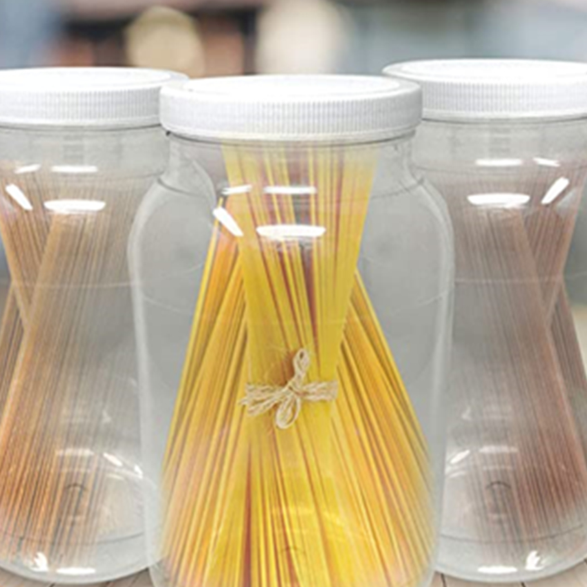 1 Gallon Clear Plastic Jars With Ribbed Liner Screw On Lids,PET Plastic, Bulk Storage Containers