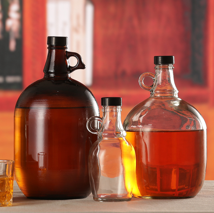 1 Gallon Round Glass Carboy with Handle for Brewing Beer