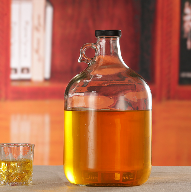 1 Gallon Round Glass Carboy with Handle for Brewing Beer