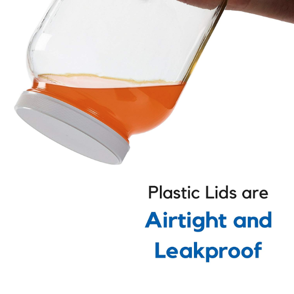 1 Gallon Wide Mouth Glass Jar with Plastic Airtight Lid