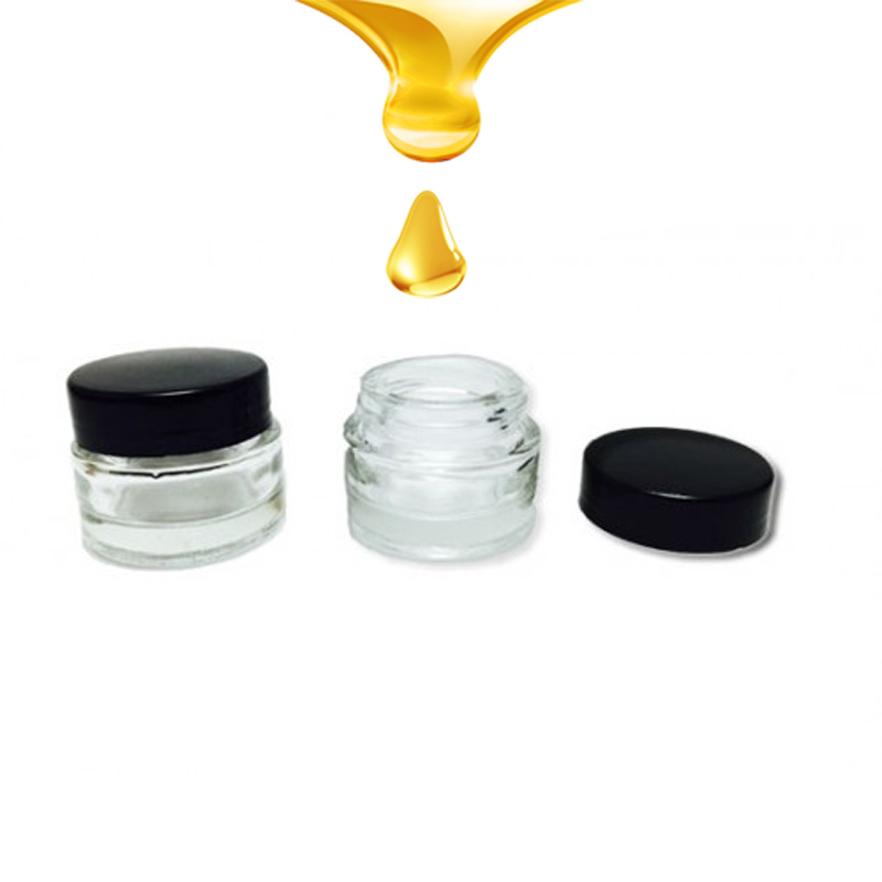1 Gram 7ml Child Resistant Glass Concentrate CBD Oil Container Jar