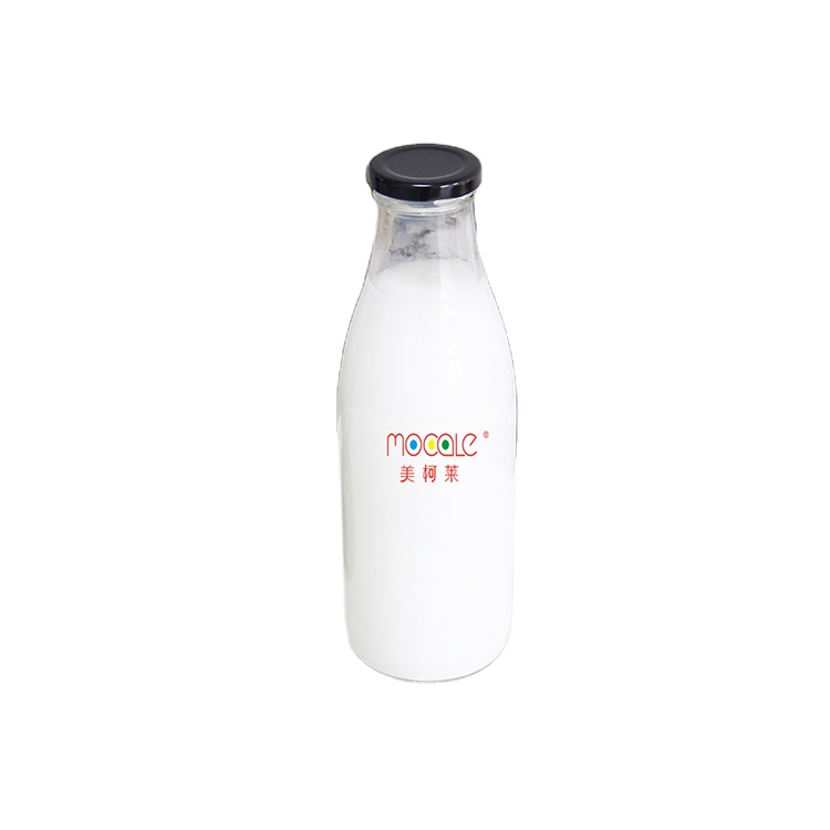 1 Liter Clear Fresh Juice Beverage Organic Milk Glass Bottles With Twist-Off Lid For Home Container
