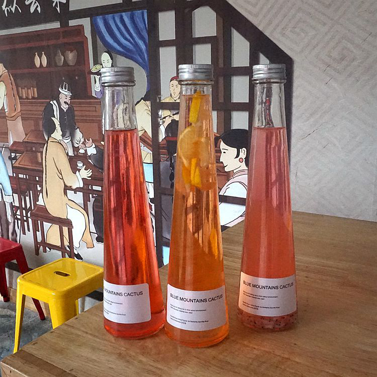 1 Liter Clear Screw Top 350Ml Glass Bottle For Beverage For Juice And Milk