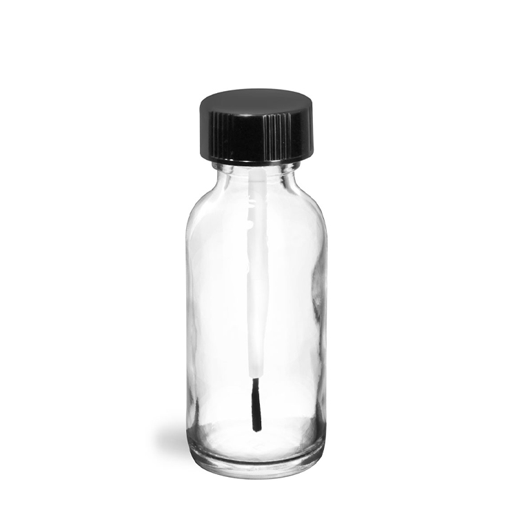 1 Oz clear boston round bottle with child proof glass dropper 30ml glass bottle for sale