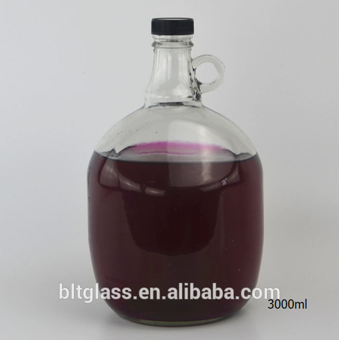 1 liter 2 liter 3L empty carlo rossi big fish sauce red wine glass bottle with handle