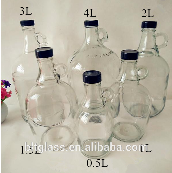 1 liter 2 liter 3L empty carlo rossi big fish sauce red wine glass bottle with handle