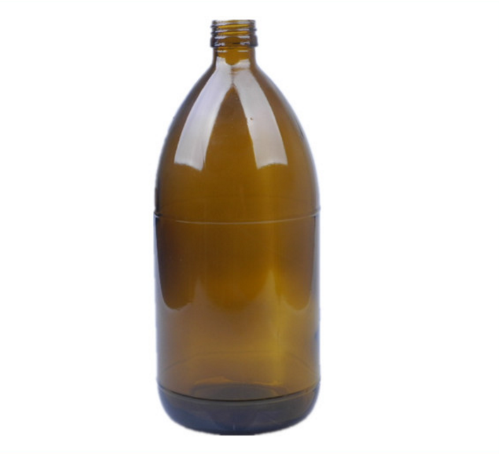 1 liter amber glass bottle / pharmaceutical amber glass bottle