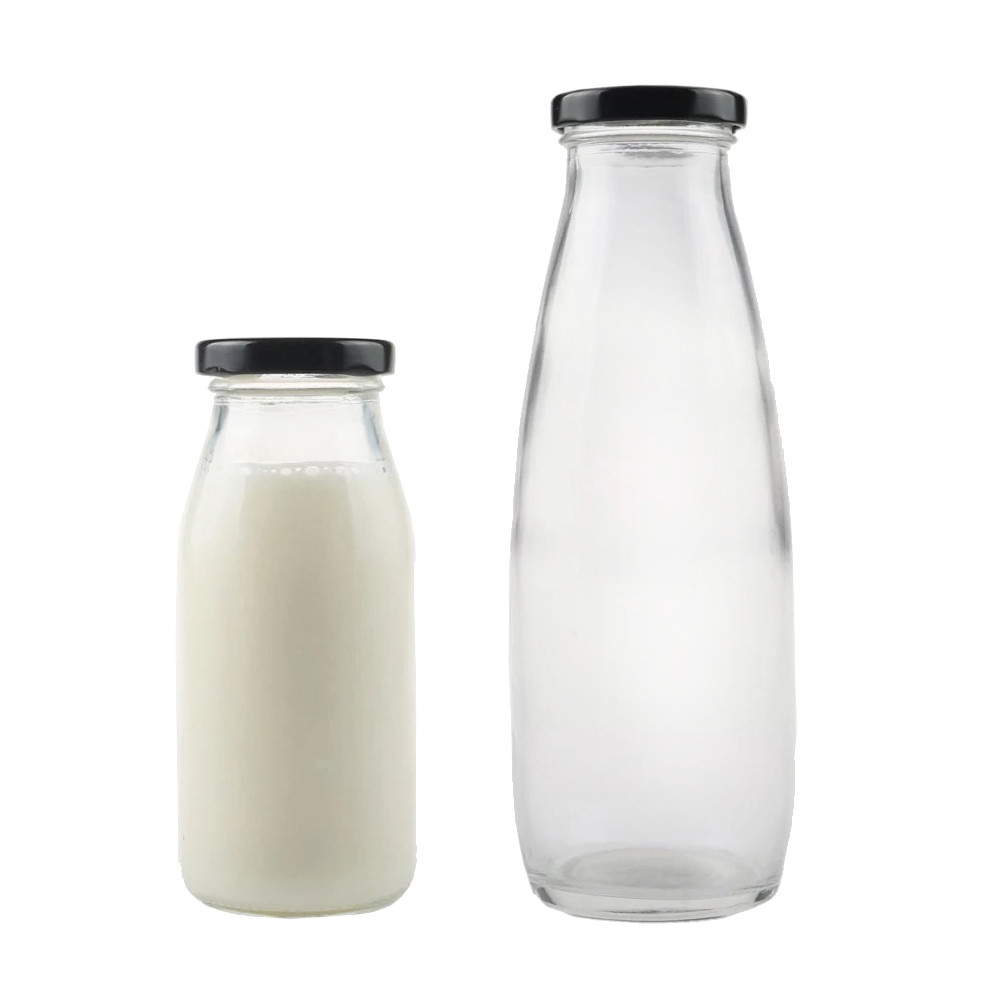 1 litre glass bottle glass juice bottle with lid