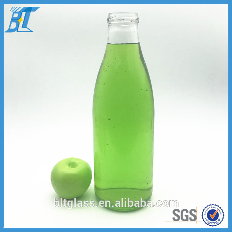 1 litre glass bottle glass milk bottle with lid