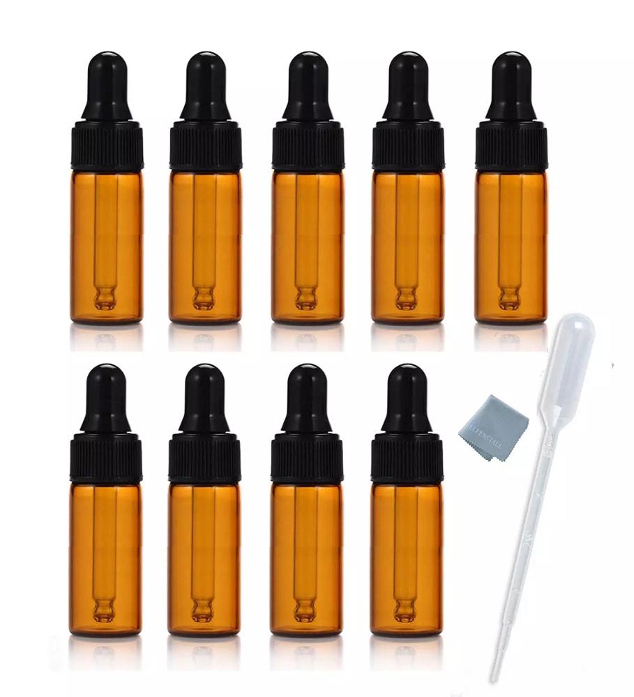 1 ml 2 ml 3 ml 5 ml amber glass dropper bottle small diffuser aromatherapy bottles of essential oil