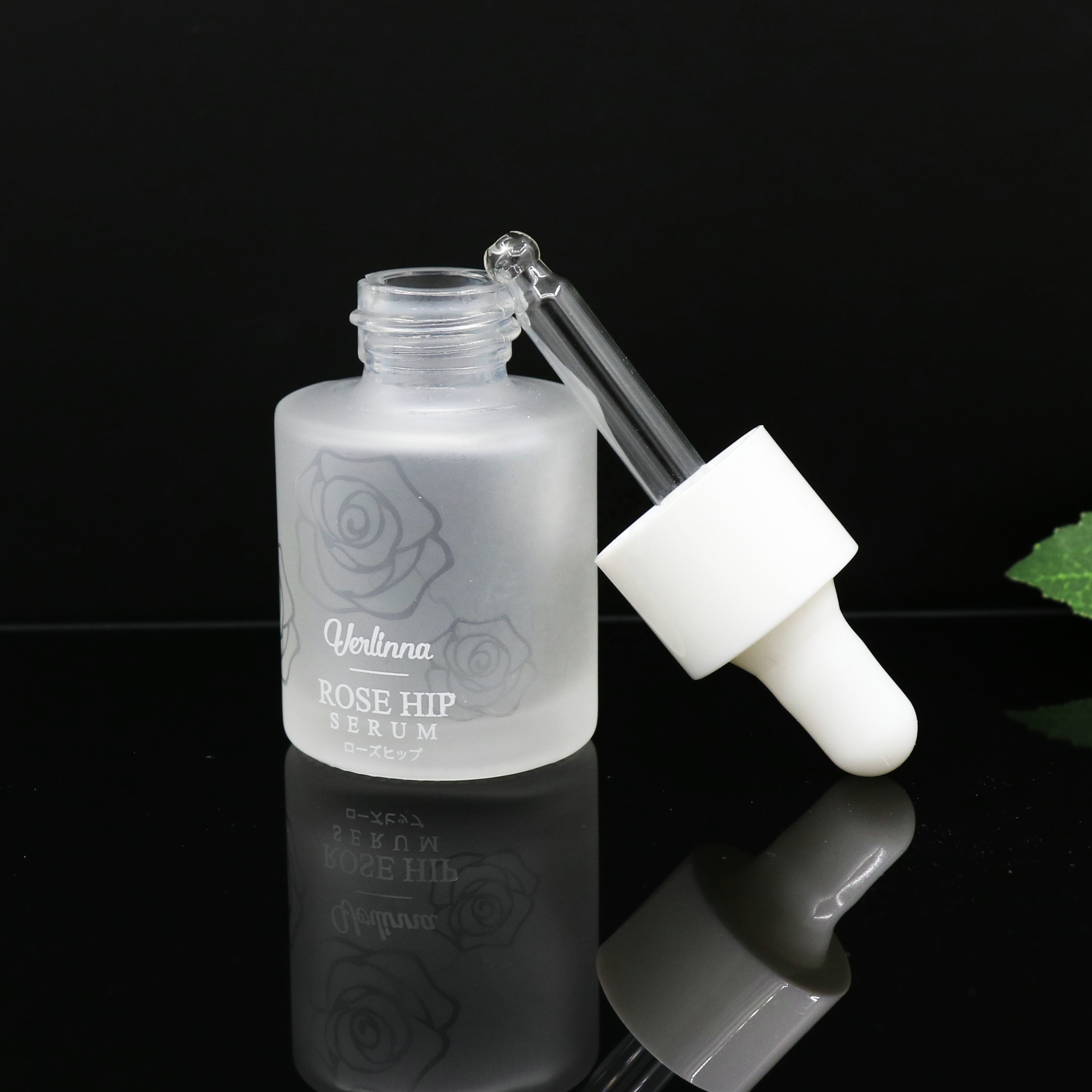 1 ounce 30 ml e liquid frosted glass dropper bottle for cosmetic serum foundation essence oil