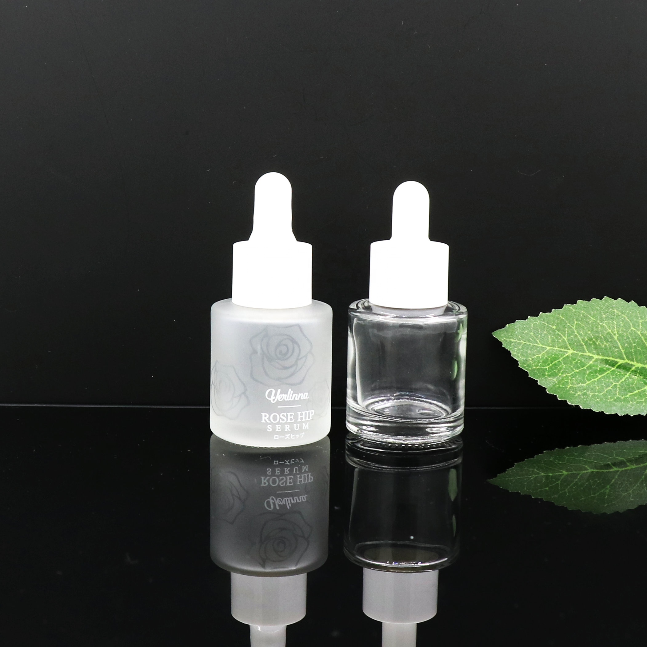 1 ounce 30 ml e liquid frosted glass dropper bottle for cosmetic serum foundation essence oil