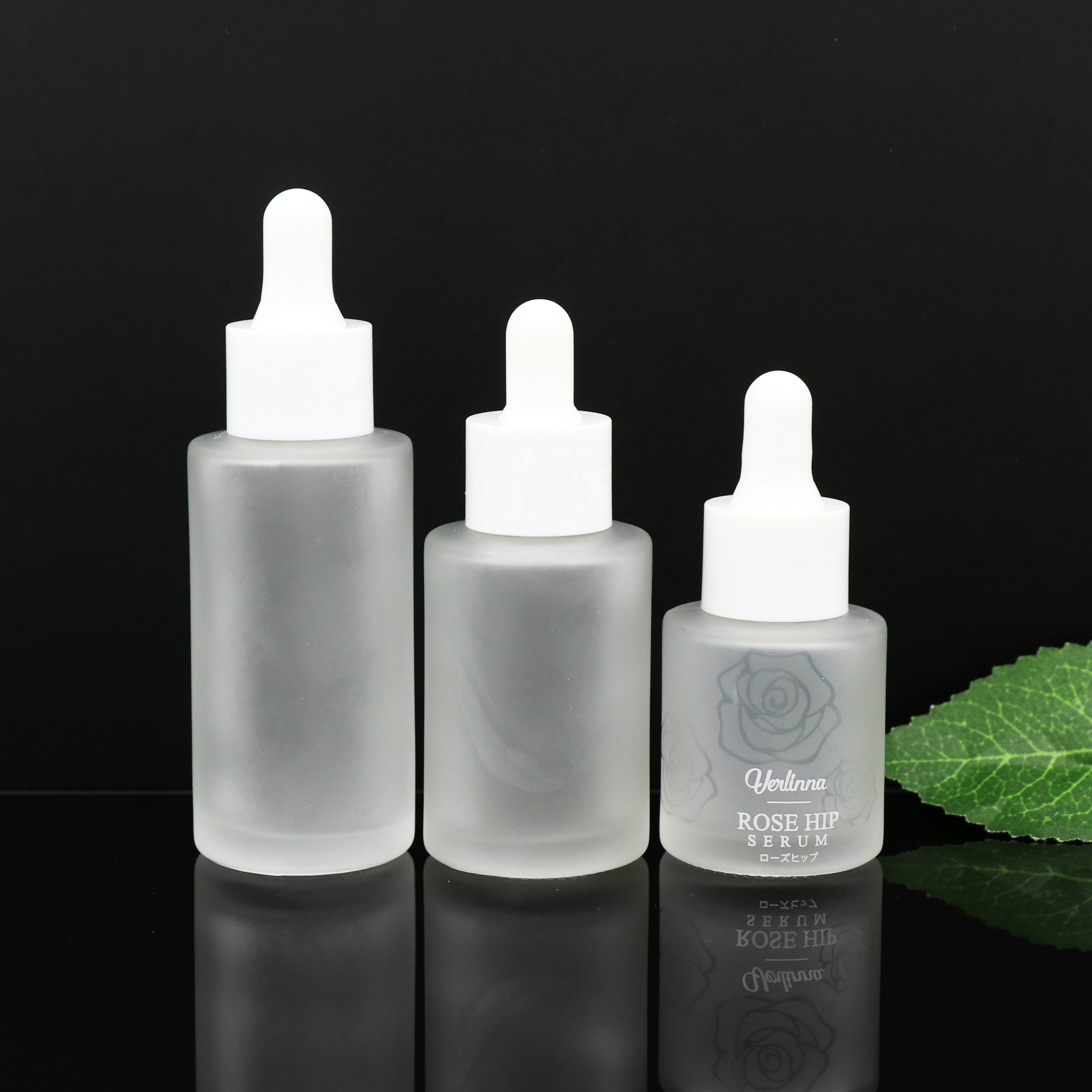 1 ounce 30 ml e liquid frosted glass dropper bottle for cosmetic serum foundation essence oil