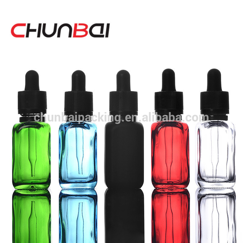 1 ounce 30 ml e liquid glass dripper bottle 30ml black frosted glass dropper bottle