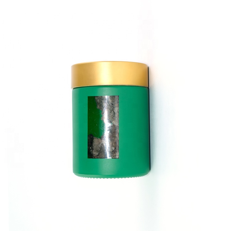 1 oz 2 oz 3 oz 4 oz Stencil printing glass jar with child proof lid with clear window