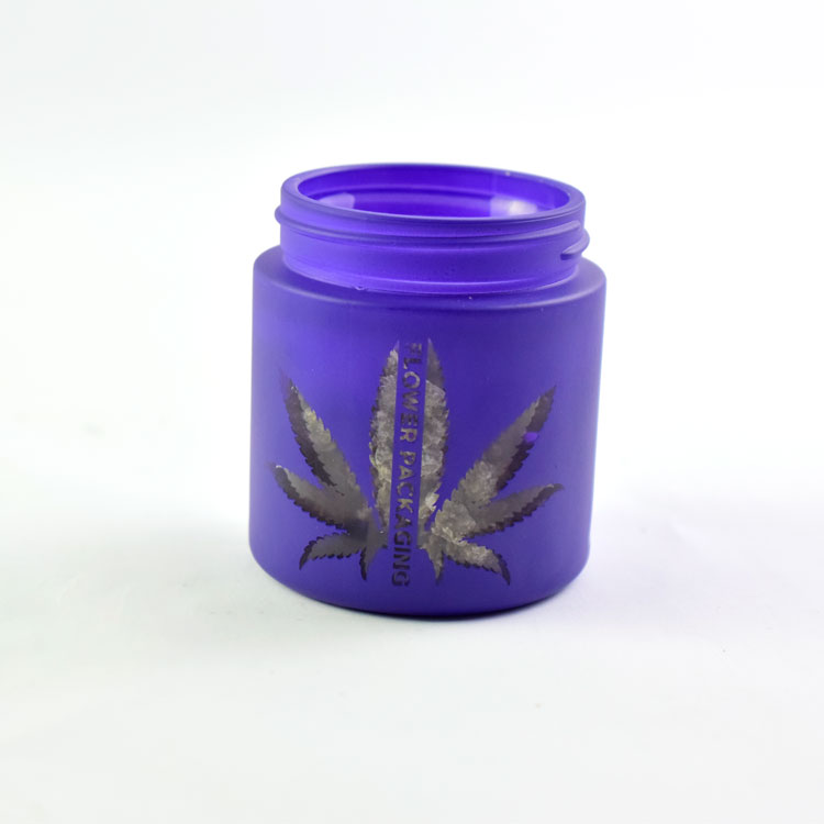 1 oz 2 oz 3 oz 4 oz Stencil printing glass jar with child proof lid with clear window
