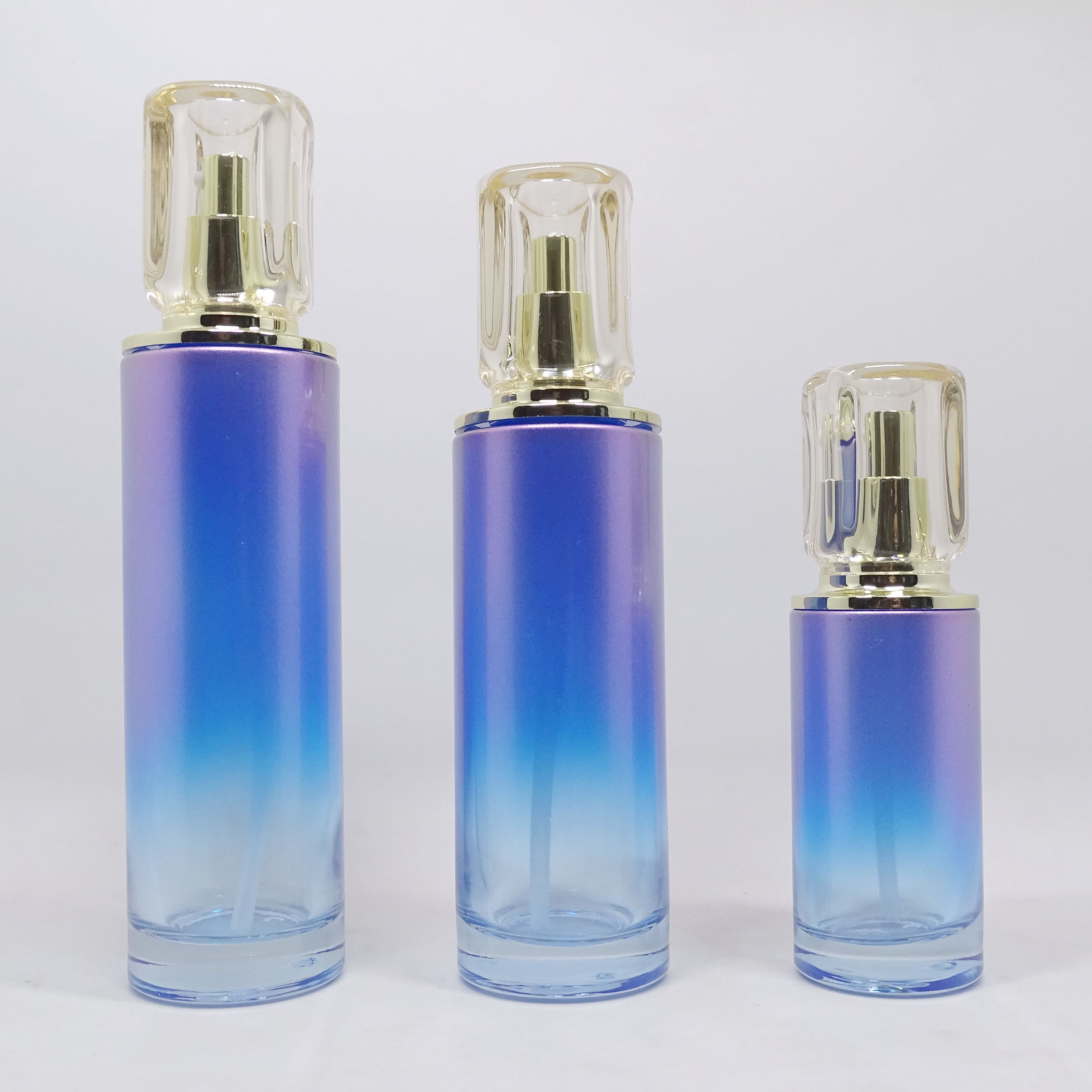 1 oz 2 oz 30g 50g 60g 100g empty cosmetic cream amber glass jar with aluminum metal lid