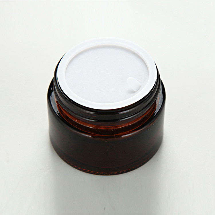 1 oz 2 oz 30ml 30 ml 50ml 60ml 100ml empty cosmetic cream amber glass jar with aluminum metal lid