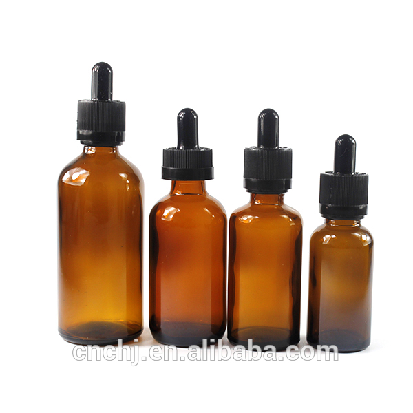1 oz 2 oz 4 oz 60ml 120ml brown amber glass e juice liquid bottle with dropper