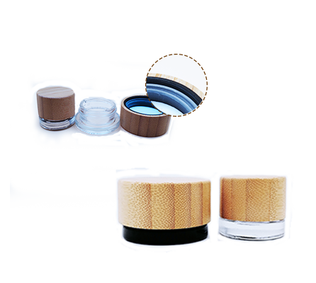 1 oz 2 oz 4 oz 8 oz 10 oz glass bamboo wooden lid container storage jars for flower herb
