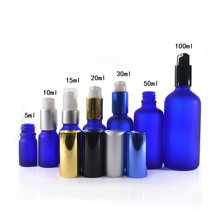 1 oz 2 oz cosmetic amber blue green clear frosted glass spray bottle 30ml